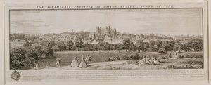 The South-East Prospect of Rippon, 1731-48 (viivakaiverrus)